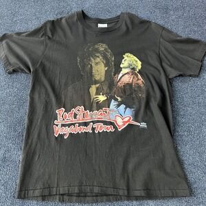 Vintage Rod Stewart Shirt Mens XL Black Vagabond Heart Tour 1991 1992 Band 90s